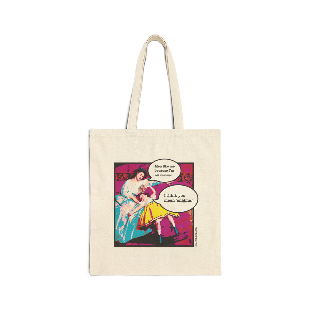 Enema/Enigma - Cotton Canvas Tote Bag