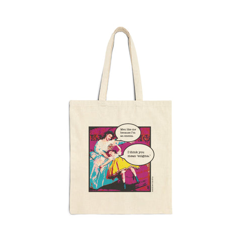 Enema/Enigma - Cotton Canvas Tote Bag